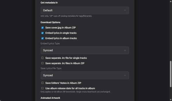 set settings on am dl