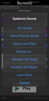 add and use spotify music on ballpark dj