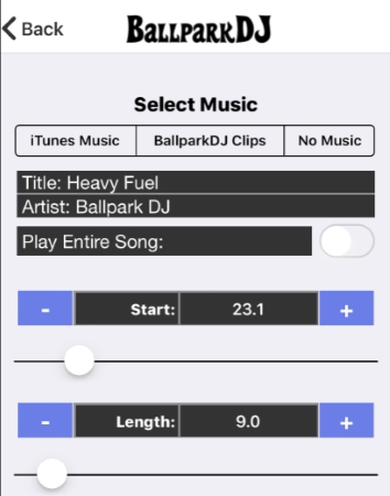choose amazon music on itunes within ballparkdj