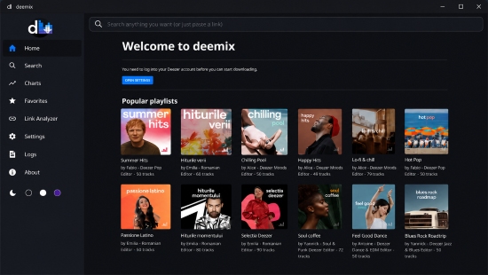 browse deezer library in deemix gui