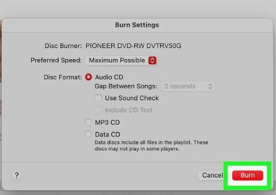 move youtube music to cd via apple music