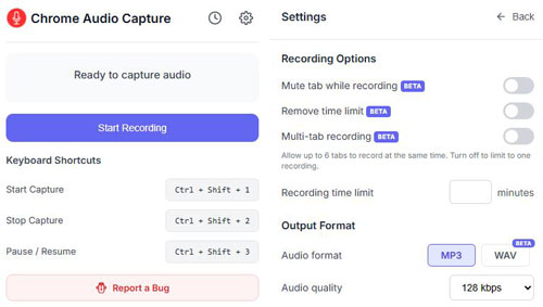 start capture spotify podcasts to mp3 online via chrome audio capture extension