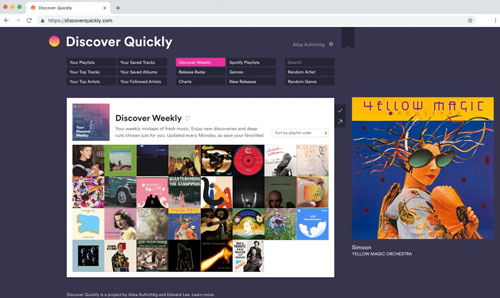 discover quickly spotify plugin