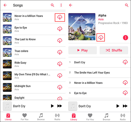 download apple music songs on android phone