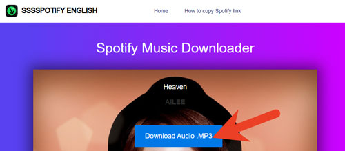 download spotify music via sssspotify