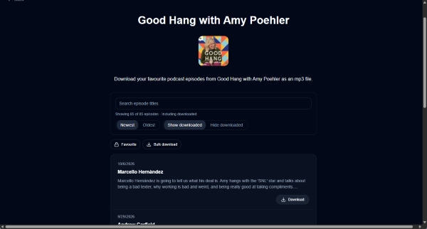 get podcast mp3 downloads via online free tool podcasttomp3
