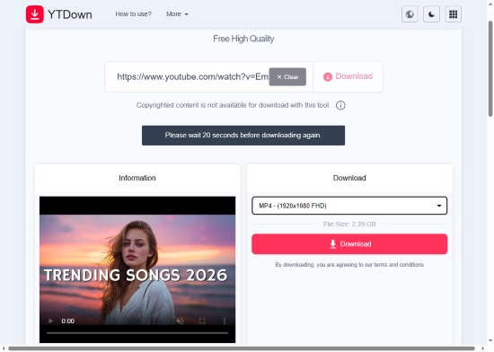 download playlist from youtube via ytdown