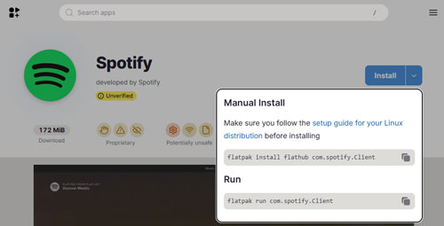 get spotify on linux via flatpak