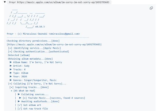 freyr apple music command line