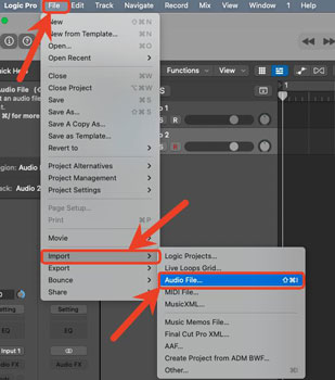 add spotify music to logic pro via itunes or apple music