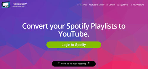 transfer spotify to youtube music via playlist buddy