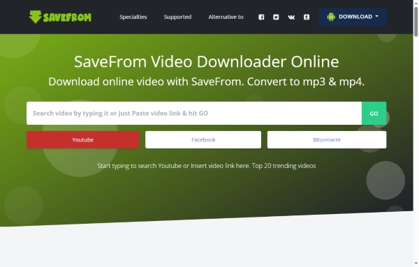 savefrom video downloader online