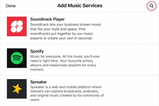 search youtube music and link it to sonos