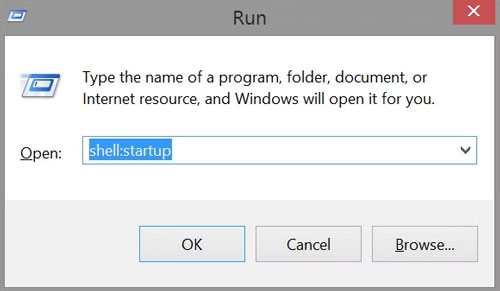 type shell startup in run dialog