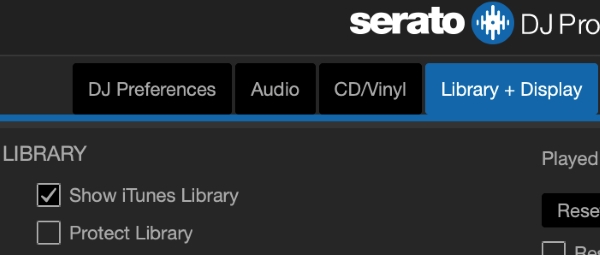 show itunes library on serato