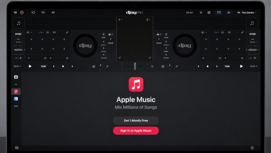 sign in to apple music in djay pro