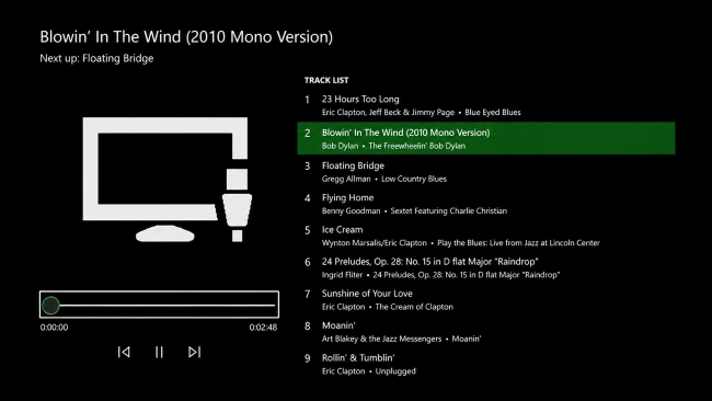 simple background music player on xbox