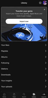 soundcloud library in mobile app