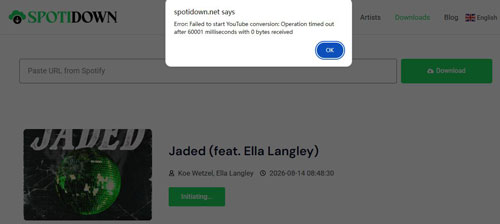 spotidown net download error