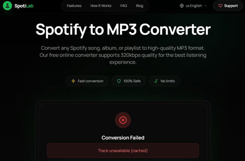 spotilab conversion failed