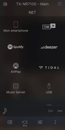 stream tidal via onkyo controller app