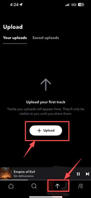 upload music to tidal on mobile