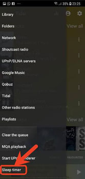 set tidal sleep timer on uapp