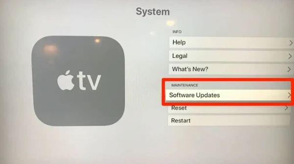 update tvos in apple tv