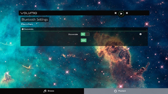 enable volumio bluetooth mode to connect apple music