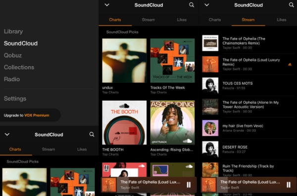 vox player for soundcloud