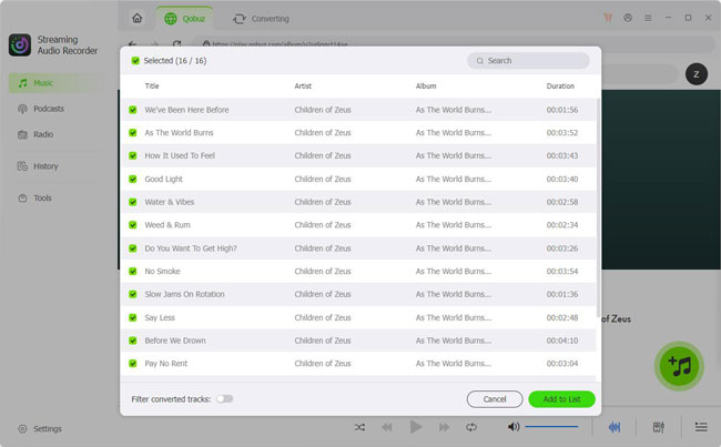 add qobuz music to converting list