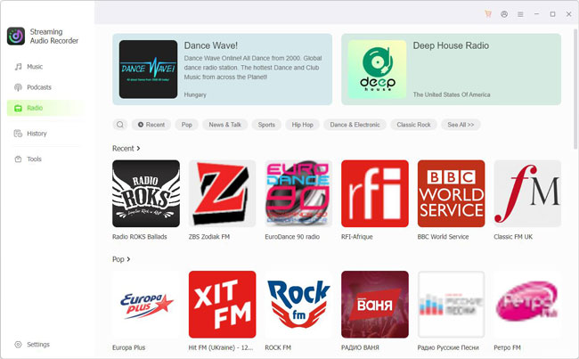 go to radio section